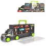 DICKIE Auto transportér 43cm kufr 2v1 set se 4 autíčky a doplňky kov