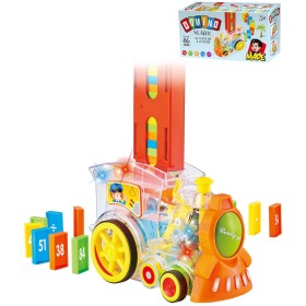 Vláček transparentní samostavěcí domino na baterie Světlo Zvuk