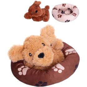 PLYŠ Pejsek ležící v pelíšku 2 barvy *PLYŠOVÉ HRAČKY*