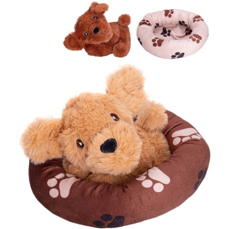 PLYŠ Pejsek ležící v pelíšku 2 barvy *PLYŠOVÉ HRAČKY*