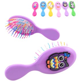 Kartáč ozdobný dětský hřeben na vlasy barevné ostny 6 druhů