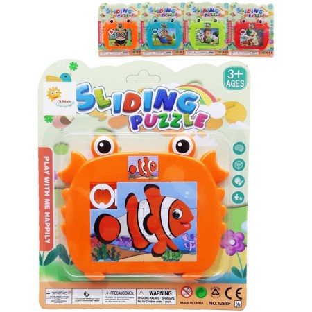 Hra hlavolam přesouvačka krab mořská zvířátka plast 8 druhů