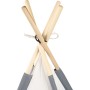 Stan dětský indiánské Teepee 120x120x150cm šedý s oknem