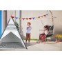 Stan dětský indiánské Teepee 120x120x150cm šedý s oknem