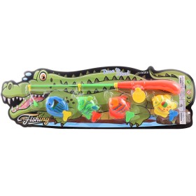 Hra chytání rybiček sada prut + rybičky magnetické 4ks malý rybář