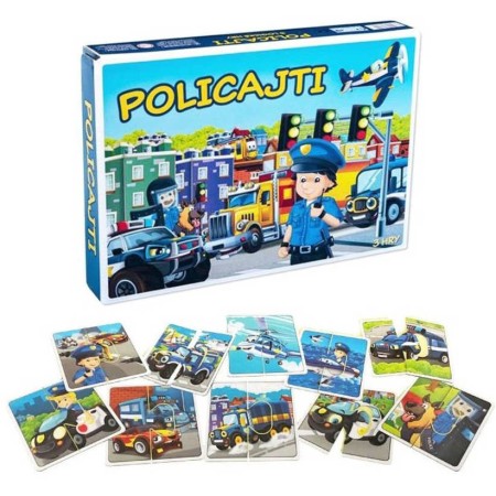 HYDRODATA Hra Policajti 3 logické hry 3v1 *SPOLEČENSKÉ HRY*