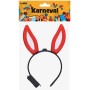KARNEVAL Čelenka uši králičí na baterie 4 barvy Světlo