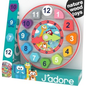 JADORE DŘEVO Hodiny baby vkládačka naučná *DŘEVĚNÉ HRAČKY*