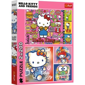 TREFL PUZZLE 2v1 Hello Kitty a přátelé 41x28cm skládačka 400 dílků