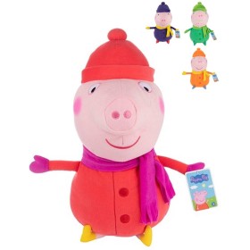 PLYŠ Peppa Pig 50cm v zimním oblečku 4 druhy *PLYŠOVÉ HRAČKY*