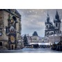 DINO Puzzle 1000 dílků Staroměstský orloj v zimě 66x47cm skládačka