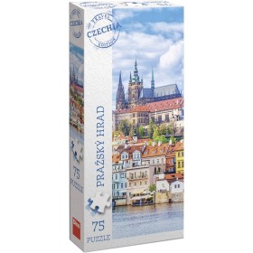 DINO Puzzle panoramatické 75 dílků Pražský hrad 11x30cm skládačka