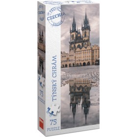 DINO Puzzle panoramatické 75 dílků Týnský chrám 11x30cm skládačka