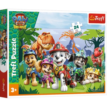 TREFL PUZZLE Tlapková patrola: Prehistorické přátelství 60x40cm 24 dílků Maxi
