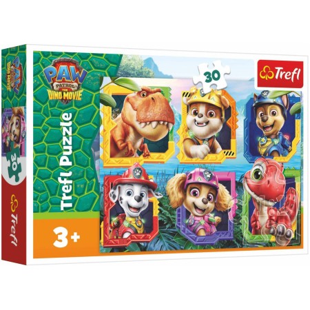 TREFL PUZZLE Dinosauří ostrov Tlapková Patrola 27x20cm 30 dílků skládačka