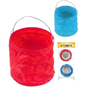 Lampión mini ovál krčený papír set 2ks 2 barvy v sáčku