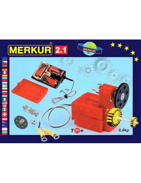 MERKUR M 2.1 Elektromotor na baterie doplněk *KOVOVÁ STAVEBNICE*