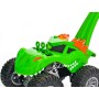 Auto dinosaurus monster truck 30cm s bublifukovačem zelené s náplní na baterie