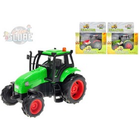 KIDS GLOBE Traktor kovový 12 cm světlo zvuk na setrvačník 3 barvy