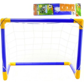 Branka fotbalová modrožlutá 48x27x33cm set s míčkem plast