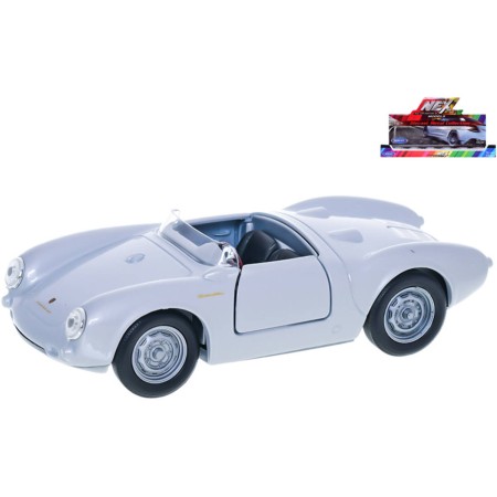 WELLY Auto model Porsche 550 Spyder kov PB 12cm stříbrné