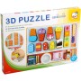BINO DŘEVO 3D Puzzle skládačka Zmrzlinářství 27 dílků *DŘEVĚNÉ HRAČKY*