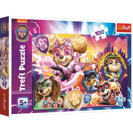 TREFL PUZZLE Tlapková patrola Mocní psí hrdinové 41x28cm skládačka 100 dílků