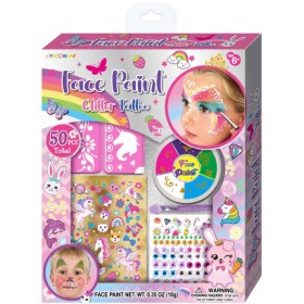 Malování na obličej set třpytivé tetování s barvičkami a samolepkami