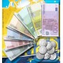 EFKO Peníze dětské EURO bankovky a mince na kartě