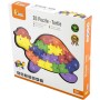 DŘEVO 3D Puzzle skládačka želva 24cm s abecedou 26 dílků v krabici