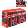 Autobus červený dvoupatrový doubledecker na baterie Světlo Zvuk