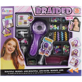 Zaplétání korálků do vlasů kadeřnický dětský set s hřebenem na baterie