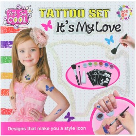 Tetovací studio dětské dočasné tetování třpytivé set se šablonami