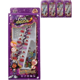 Nalepovací nehty se samolepkami a pilníkem + výroba náramku 2v1 4 druhy