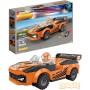 EDUKIE Auto oranžové závodní set 119 dílků + figurka STAVEBNICE