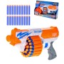 Pistole natahovací s rotačním zásobníkem 33cm set s 20 soft náboji plast