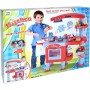 Kuchyňka dětská 81x33x83cm funkční set s nádobím a potravinami plast