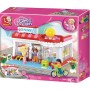 SLUBAN Stavebnice GIRLS Supermarket set 289 dílků + figurka 3ks plast