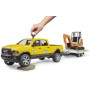 BRUDER 02546 RAM Auto terénní servisní set s minibagrem a přívěsem