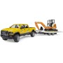 BRUDER 02546 RAM Auto terénní servisní set s minibagrem a přívěsem