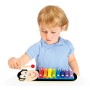 BINO Baby xylofon Opička 8 kláves 33cm duhový kov *HUDEBNÍ NÁSTROJE