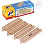 WOODY DŘEVO Kolej rovná střední set 4ks příslušenství k vláčkodráze