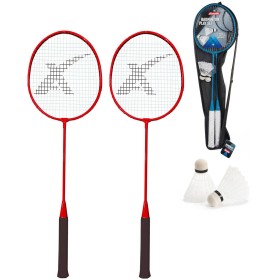 Badmintonový set 2 pálky 65cm + 2 plastové košíčky v pouzdrře 2 barvy