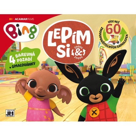 JIRI MODELS Lepím si znovu králíček Bing zábava se samolepkami