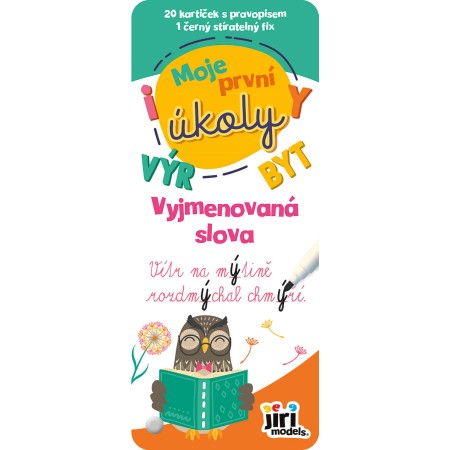 JIRI MODELS Moje první úkoly Vyjmenovaná slova set 20 kartiček s fixem