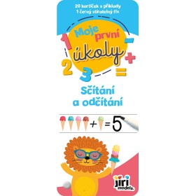 JIRI MODELS Moje první úkoly Sčítání a odčítání set 20 kartiček s fixem