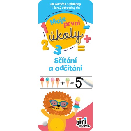 JIRI MODELS Moje první úkoly Sčítání a odčítání set 20 kartiček s fixem