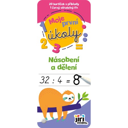 JIRI MODELS Moje první úkoly Násobení a dělení set 20 kartiček s fixem
