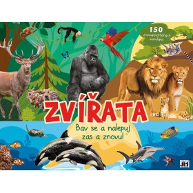JIRI MODELS Album samolepky Zvířata Bav se a nalepuj zas a znovu!