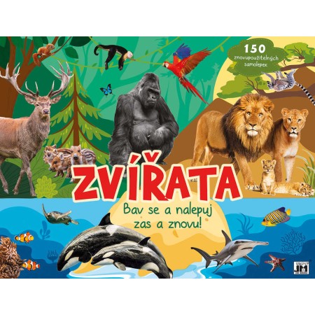 JIRI MODELS Album samolepky Zvířata Bav se a nalepuj zas a znovu!